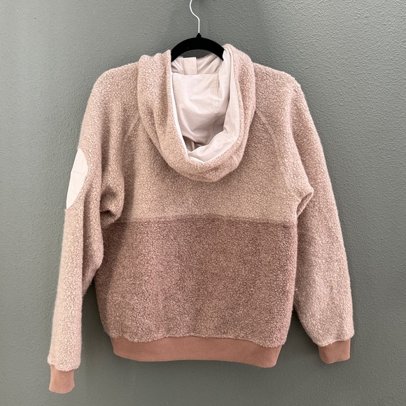 Outdoor Voices Colorblock Mega Fleece 1/2 Zip Oatmeal Amber Sz S - Picture 4 of 10